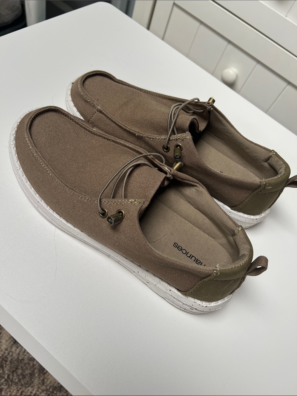 Maurices olive green Canvas Slip-On Loafers